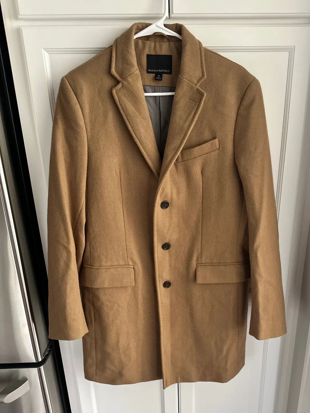Banana Republic Men's Camel Wool Mix Coat Size M